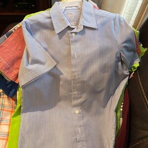 Blue striped button up